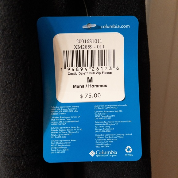 🔥BNWT MENS COLUMBIA BLK FLEECE JACKET🔥 - Picture 3 of 4